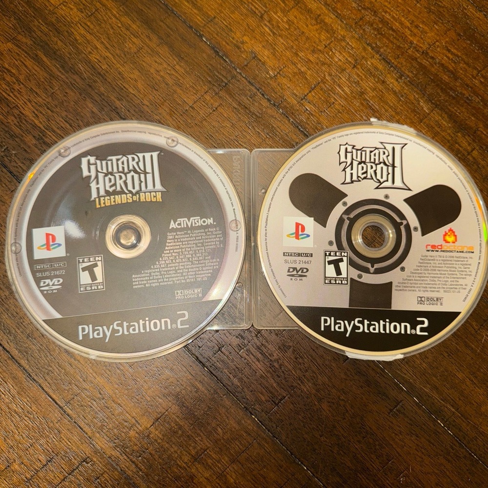 Guitar Hero II, III. 2 3 PlayStation 2 PS2 Game Bundle Lot Tested!